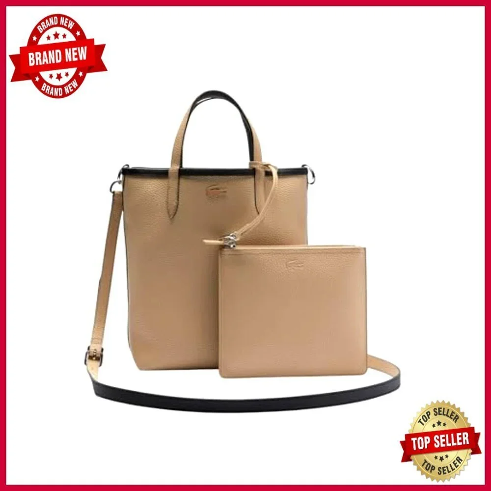 Large Canvas Tote Bag with Removable Crossbody Strap, Zipper Closure